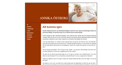 Desktop Screenshot of annikaostberg.se